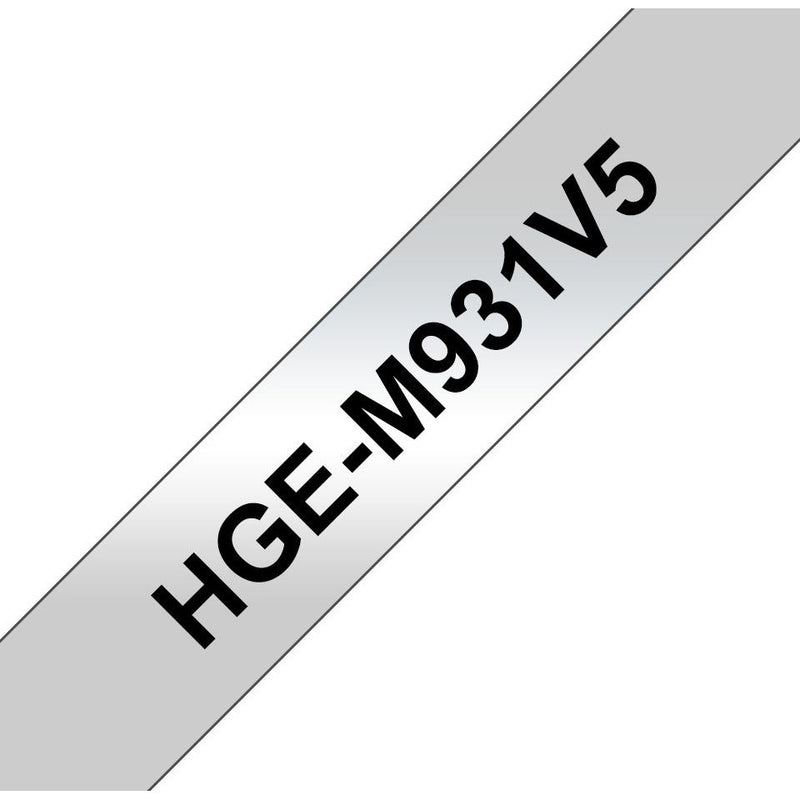 Brother - Schriftband Schriftbandkassette HGe-M931V5 (VE5) 12mm, 8m, si, sw