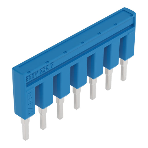 WAGO - Querverbinder/Brücker für Reihenklemme Brücker 7-fach 2002-407/000-006 7-fach,isoliert,blau − 25 Stück