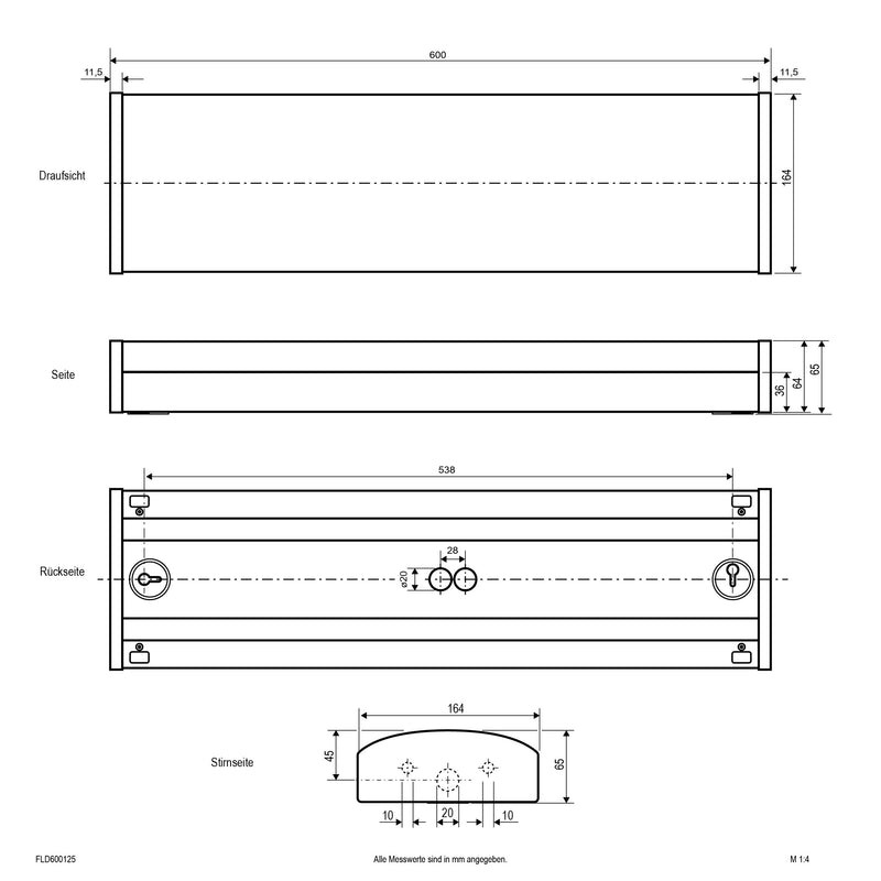 EVN Lichttechnik - Decken-/Wandleuchte LED-Anbaupanel FLD600125