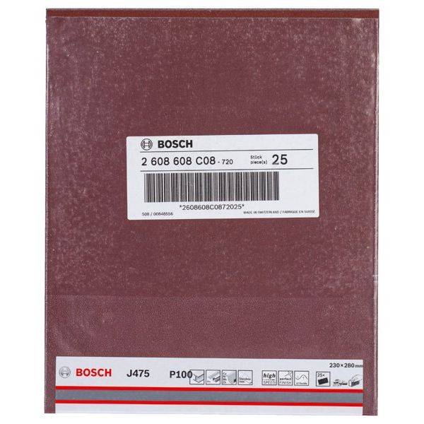 Bosch - Schleifpapier/Schleifvlies Schleifblatt Papier J475, 2608608C08 Best for Metal 230 x