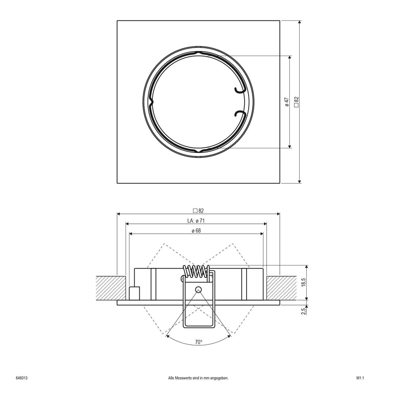 EVN Lichttechnik - Downlight/Strahler/Flutlicht NV EB-Leuchte 646 013 chr/sat 12V 50W GX5,3