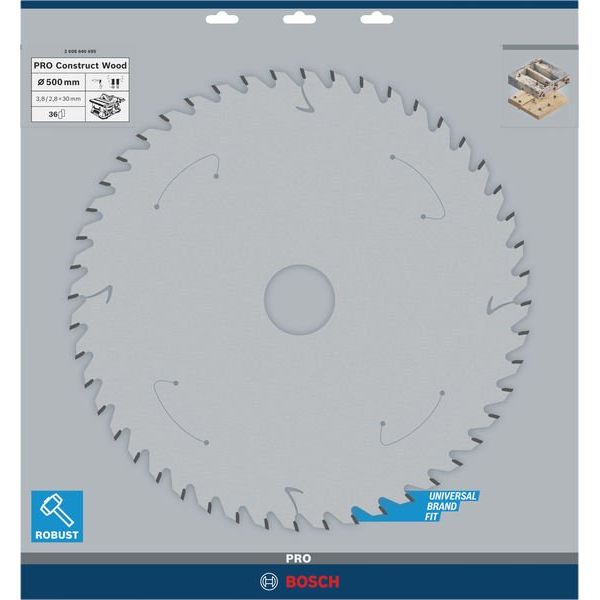 Bosch - Kreissägeblatt PRO Construct Wood 2608640695 Kreissägeblatt 500 x