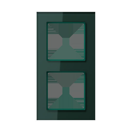 Jung - Abdeckrahmen Glasrahmen 2fach AC 582 GL SG smaragdgrün − 1 Stück by Jung
