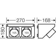 Hensel - Pultsystem FP Connection Box FP CB 211 für den Geräteeinbau