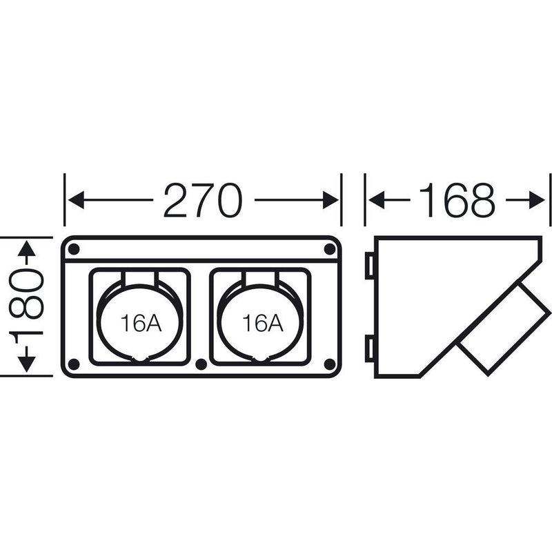 Hensel - Pultsystem FP Connection Box FP CB 211 für den Geräteeinbau