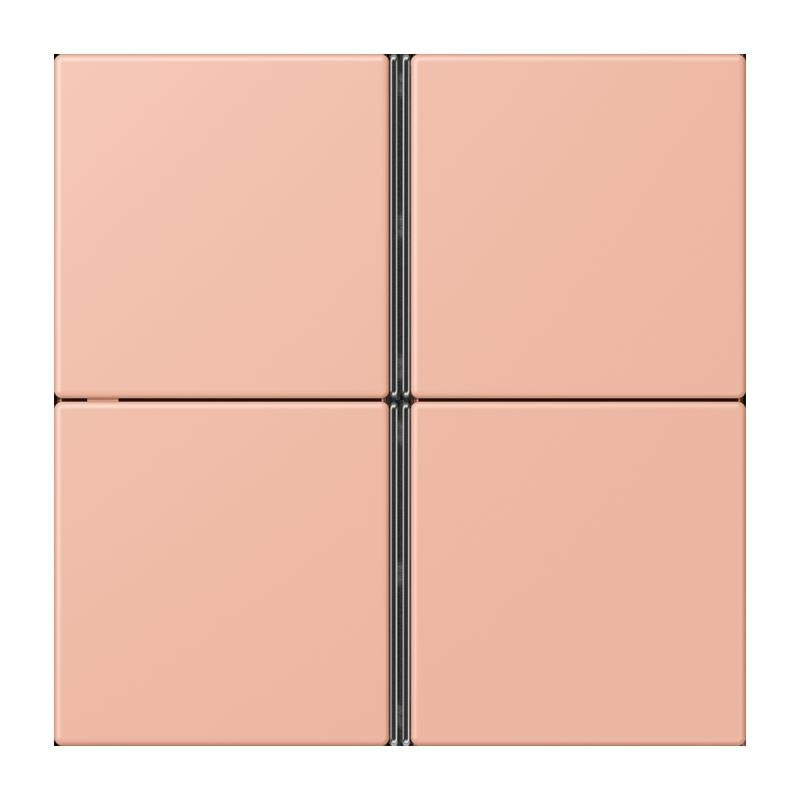 Jung - Abdeckung/Bedienelement für Installationsschalterprogramme Tastensatz 4fach LC 404 TSA 231 rose clair