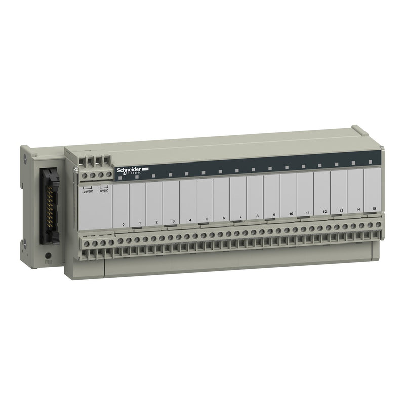 Schneider Electric - Ein- und mehrpolige Klemmenleiste Klemmblock 16 Kanäle ABE7R16S210 1S,5A,potentialfrei
