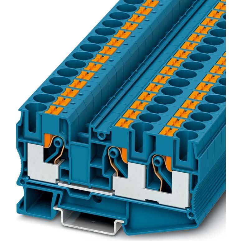 Phoenix Contact - Durchgangs-Reihenklemme Durchgangsklemme PT 10-TWIN BU 0,5-16qmm, AWG 20-6