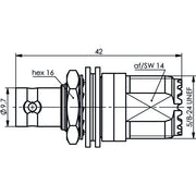 Telegärtner - Koax-Kupplung Adapter BNC-UHF (F-F) 100023642