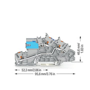 WAGO - Installations-Etagenklemme Installationsetagenklemme 2203-7640 2,5 mm² mit Drücker − 50 Stück