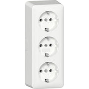 Gira - Steckdose 3fSCHUKO-Steckd.+Montagep. 478913 AP Reinweiß