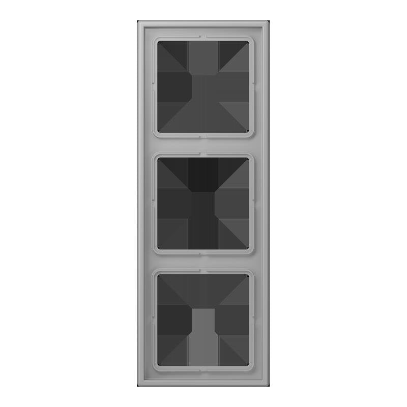 Jung - Abdeckrahmen Rahmen 3-fach LC 983 204 gris moyen