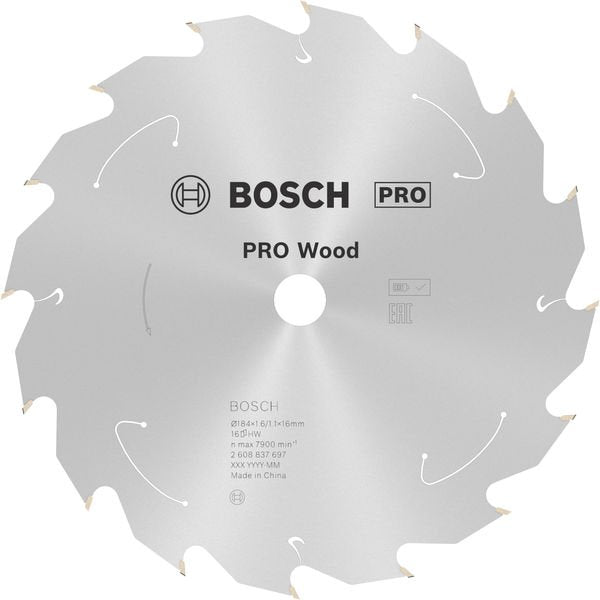 Bosch - Kreissägeblatt PRO Wood cordless 2608837697 Kreissägeblatt 184 x