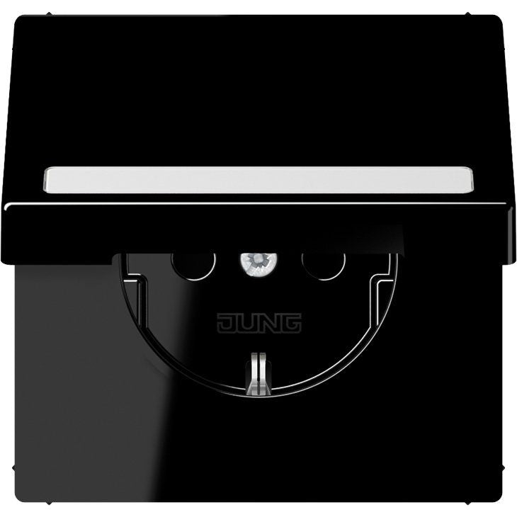 Jung - Steckdose SCHUKO-Steckdose 16 A 250V LS 1520 BFNAKL SW m.Klappdeckel bruchs