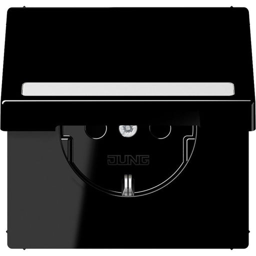 Jung - Steckdose SCHUKO-Steckdose 16 A 250V LS 1520 BFNAKL SW m.Klappdeckel bruchs