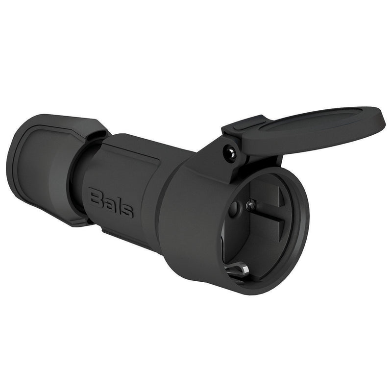 Bals Elektrotech - Schutzkontaktkupplung Schutzkontakt-Kupplung 749209 16A 250V IP44, sw − 20 Stück