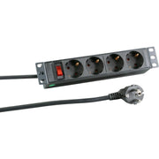 EFB-Elektronik - Mehrfachsteckdose Steckdosenleiste EK631DE.11 10Zoll 1HE 4xCEE 7/3