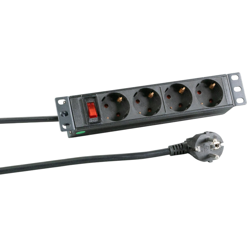EFB-Elektronik - Mehrfachsteckdose Steckdosenleiste EK631DE.11 10Zoll 1HE 4xCEE 7/3