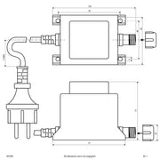 EVN Lichttechnik - Trafo für NV-Lichtsystem/NV-Halogenlampe Trafo ABT 060 60W IP44
