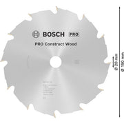 Bosch - Kreissägeblatt PRO Construct Wood 2608641201 Kreissägeblatt 190 x