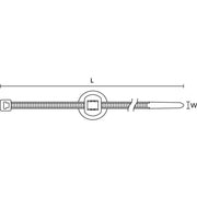 HellermannTyton - Kabelbinder Befestigungsbinder T50RFT5-MC5-BK-D1 200x4,6 sw − 500 Stück
