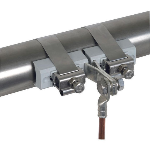 DEHN - Rohrschelle für Blitzschutz Ex-Bandrohrschelle EXBRS90 D27-89Cu/gal Zn-NIRO