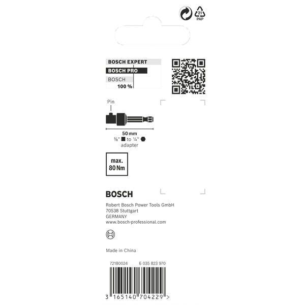 Bosch - Verlängerung für Steckschlüssel-Einsätze, Steckschlüssel, Knarren PRO Socket Adapter mit 2608551108 Stiftverbindung 3/8