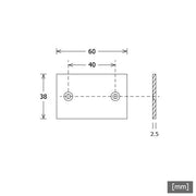 LTS Licht&Leuchten - Mechanisches Zubehör/Ersatzteile für Leuchten Befestigungsplatten (VE 2) RENOV-Z 116