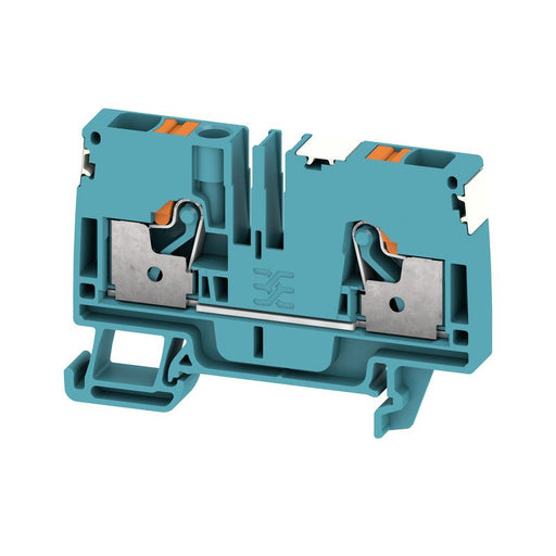 Weidmüller - Durchgangs-Reihenklemme Klemme A2C 6 DL BL PUSH IN, 6 mm² − 50 Stück