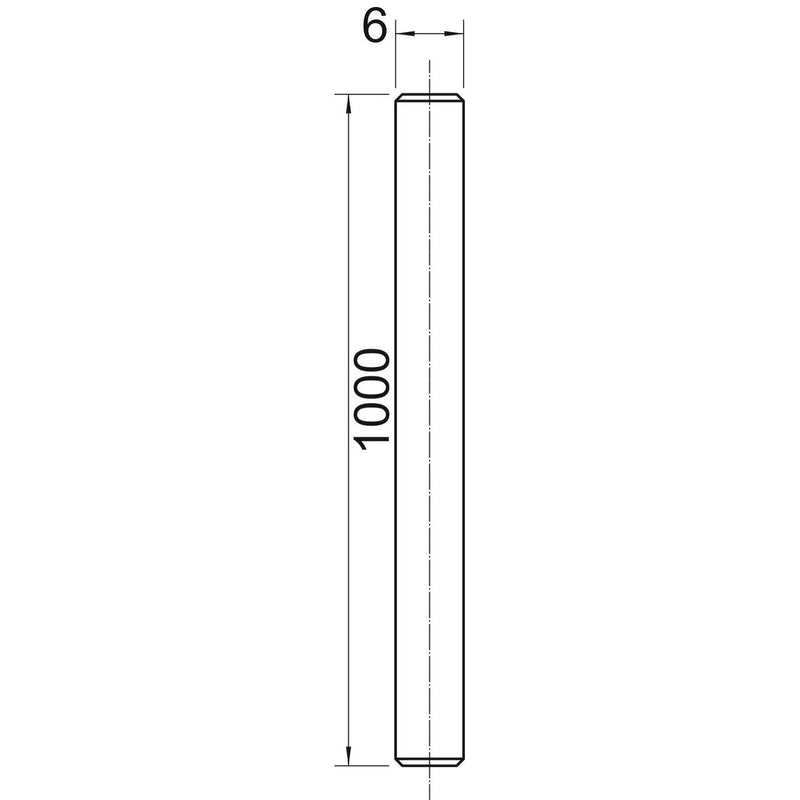 OBO Bettermann - Gewindestange TR M6 1M A2 M6x1000mm, VA − 10 Stück