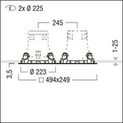 Zumtobel Group - Mechanisches Zubehör/Ersatzteile für Leuchten Installationsrahmen CAR EVO LQ2 FRAME SM