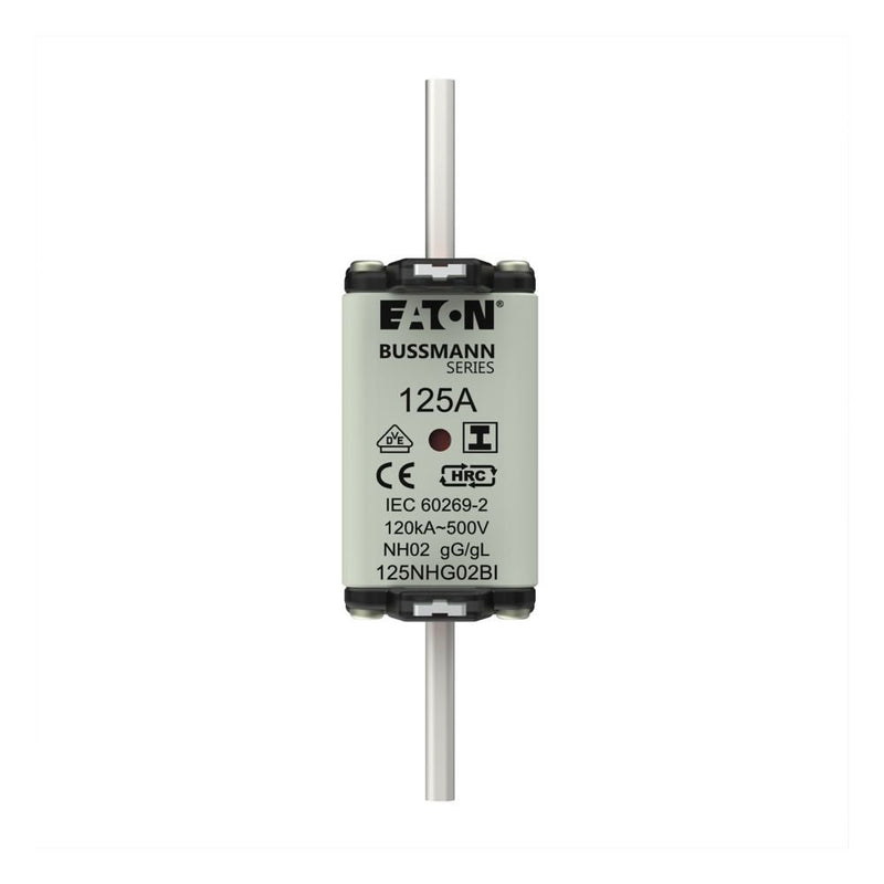Eaton - Messersicherung Sicherungseinsatz Nieders. 125NHG02BI 125A AC 500V 120kA − 3 Stück