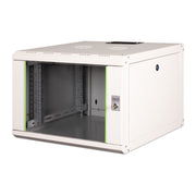 DIGITUS - Netzwerk-/Serverschrank Wandschrank mit Glastür DN-19 07U-6/6 RAL7035 HE 7