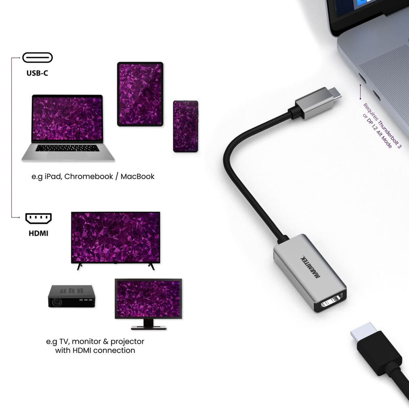 MARMITEK - Zubehör/Ersatzteile für Unterhaltungselektronik Adapter USB Typ C MARMITEK ConUSB-C/HD zu HDMI