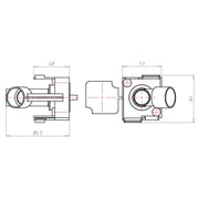 Kaiser - Dose, Gehäuse für Montage in der Wand/Decke Wand-und Deckenkrümmer 1261-93 für 25 mm Rohre − 100 Stück