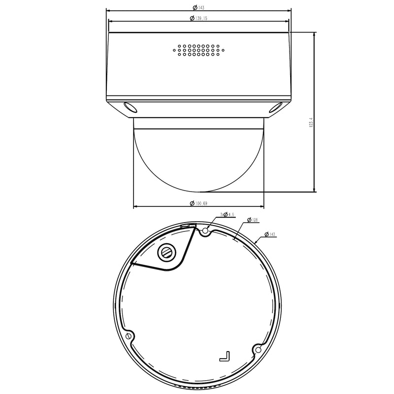 Grothe - Kamera für Überwachungssystem IP Dome-Kamera VK 1099/563 5MPX NEIUS