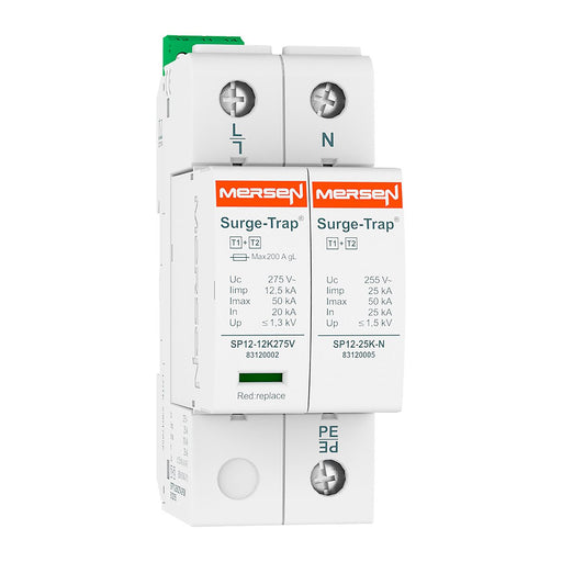 Mersen - Blitzstromableiter für Energietechnik Überspg.-Ableiter Typ 1+2 STPT12-12K275V-2PGM 12,5kA Uc275V 1+1 TT