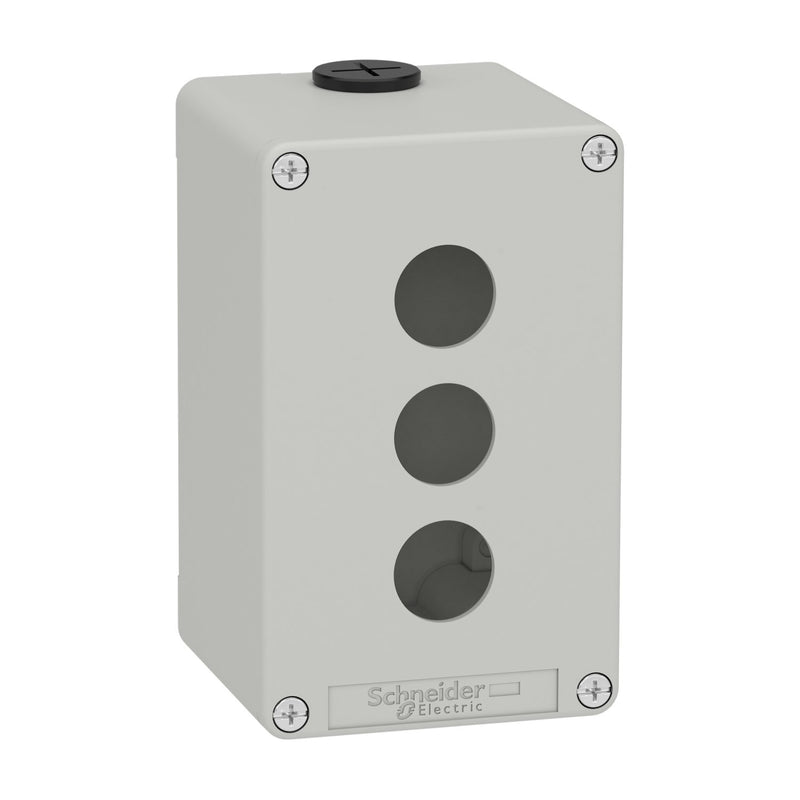 Schneider Electric - Gehäuse für Befehls- und Meldegeräte Leergehäuse XAP, Metall XAPD2503 grau, für 3x22mm