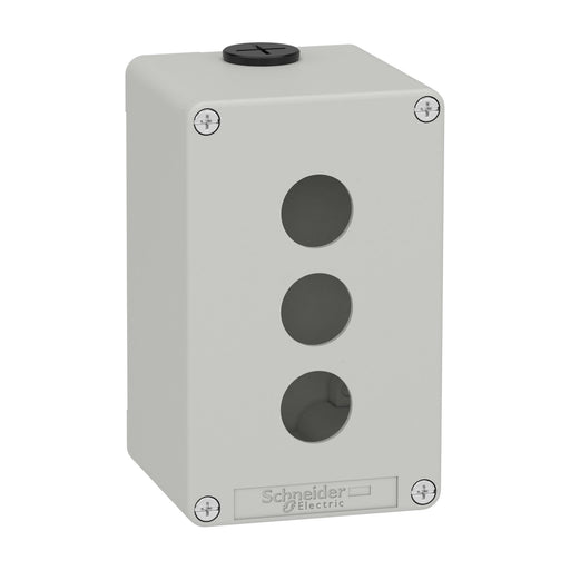 Schneider Electric - Gehäuse für Befehls- und Meldegeräte Leergehäuse XAP, Metall XAPD2503 grau, für 3x22mm