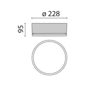 Performance in Light - Decken-/Wandleuchte Wand-/Deckenleuchte DROP 20 ws IAA 60W E27