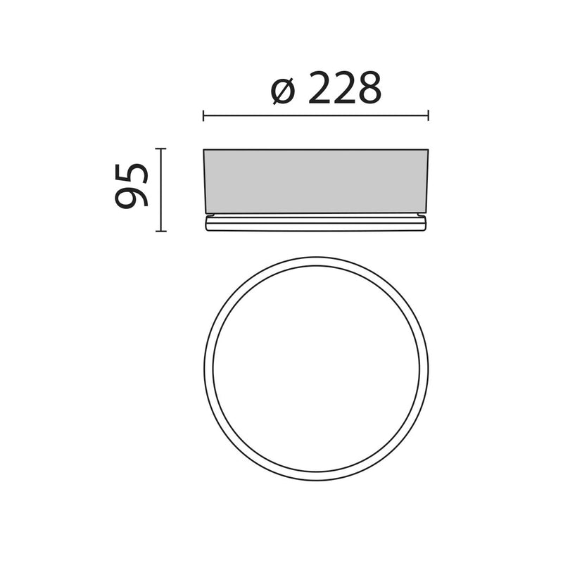 Performance in Light - Decken-/Wandleuchte Wand-/Deckenleuchte DROP 20 ws IAA 60W E27