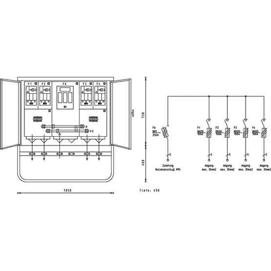 SAA Schaltanlagen - Baustromverteiler Verteilerschrank EN-V 250