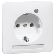 Peha - Schalter-/Steckdosenkombination Steckdose SCHUKO reinweiß H80.6511.02SINALED/4 Beschriftungsf. LED