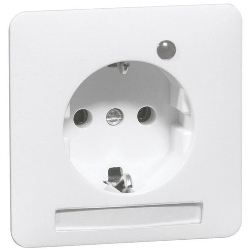 Peha - Schalter-/Steckdosenkombination Steckdose SCHUKO reinweiß H80.6511.02SINALED/4 Beschriftungsf. LED