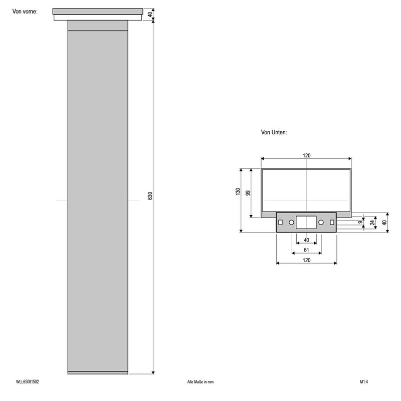 EVN Lichttechnik - Wegeleuchte WLL65081502 3000K, 230V, 625lm