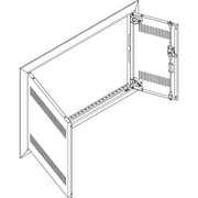 ABN - Tür/Bedientableau (Schaltschrank) Blendrahmen + Tür GBRU33TL für UP-VT,3x3-reihig