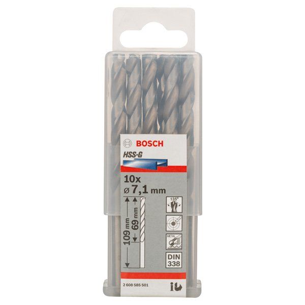 Bosch - Bohrer PRO Metal HSS-G 2608585501 Spiralbohrer 7,1 x