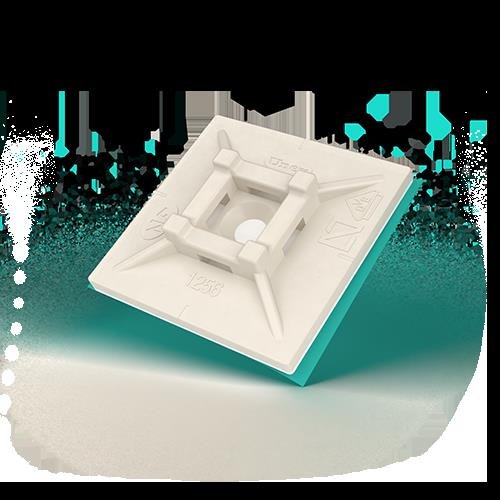 Unex - Befestigungssockel und -element für Kabelbinder Befestigungssockel 1256 selbstkl., 30x30 − 100 Stück