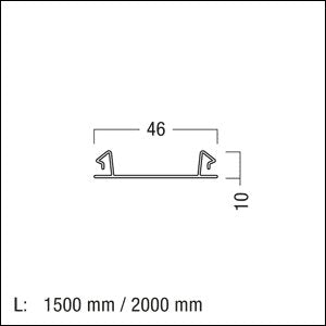 Zumtobel Group - Mechanisches Zubehör/Ersatzteile für Leuchten Abdeckstreifen TECTON T/KK#22170178 weiß