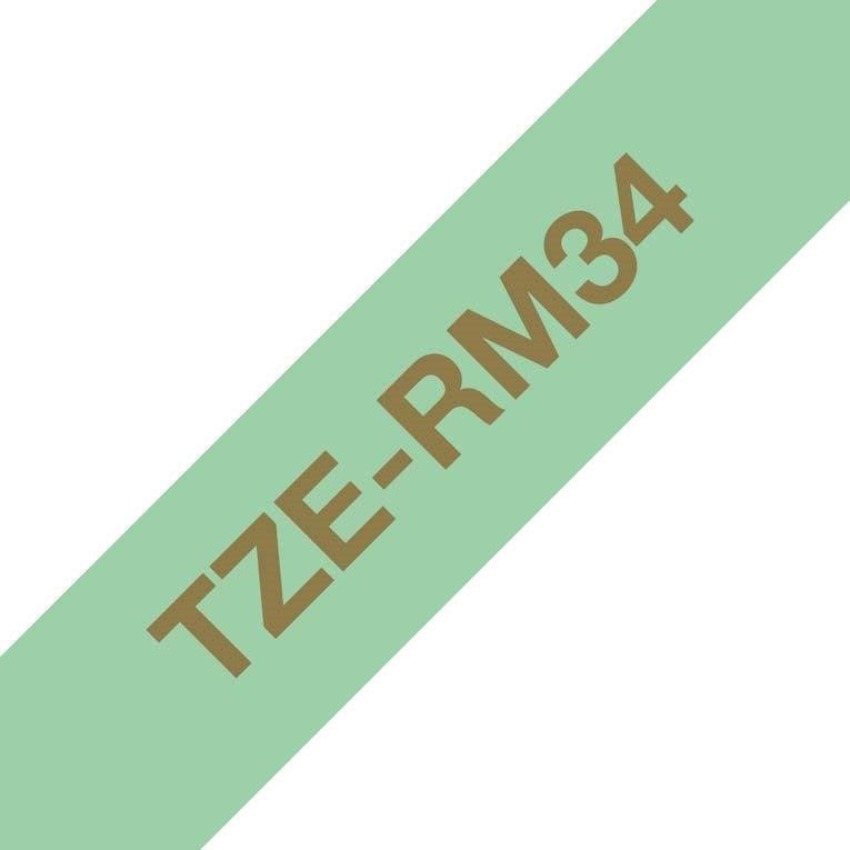 Brother - Verbrauchsmaterial für Telefax/Drucker/MFC Textilbänder TZe-RM34 4m/12mm mtgn/gold
